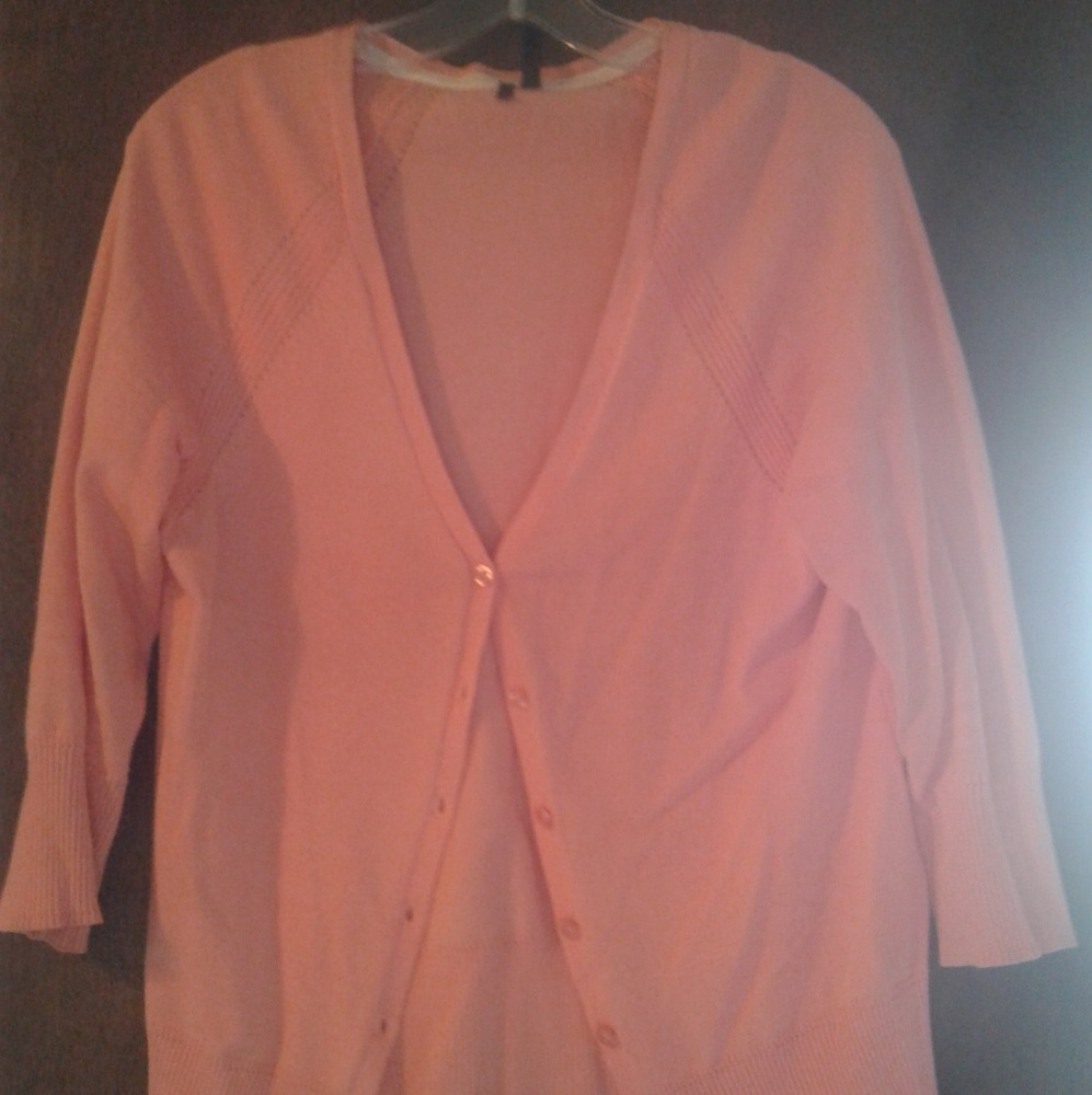 coral colored sweater